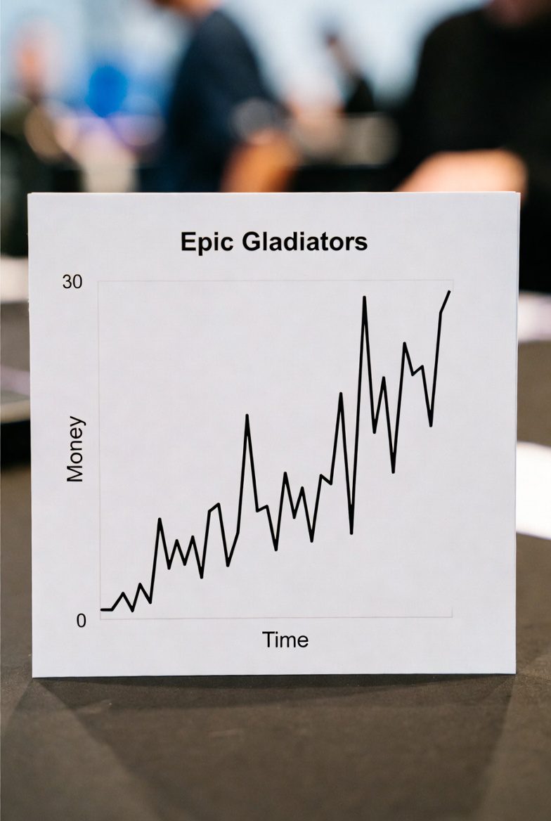 График управления банкроллом в Epic Gladiators