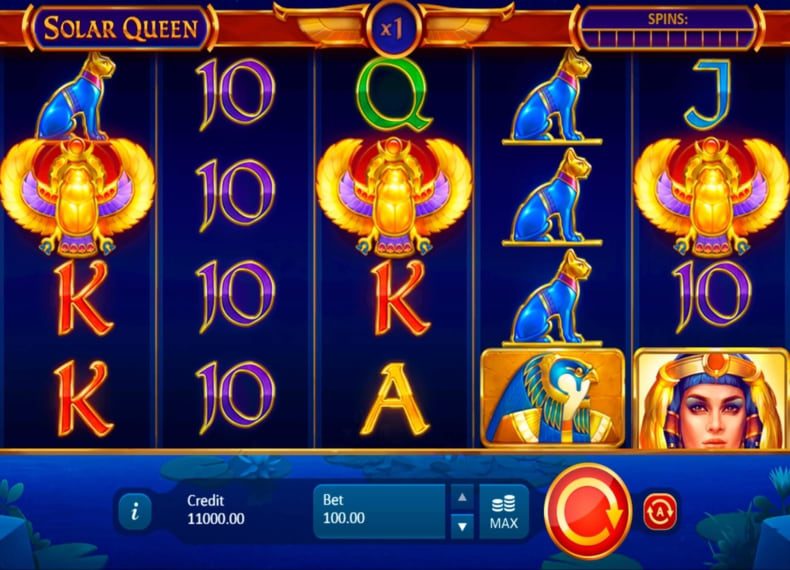 Главный экран слота Solar Queen от Playson на Pokerdom