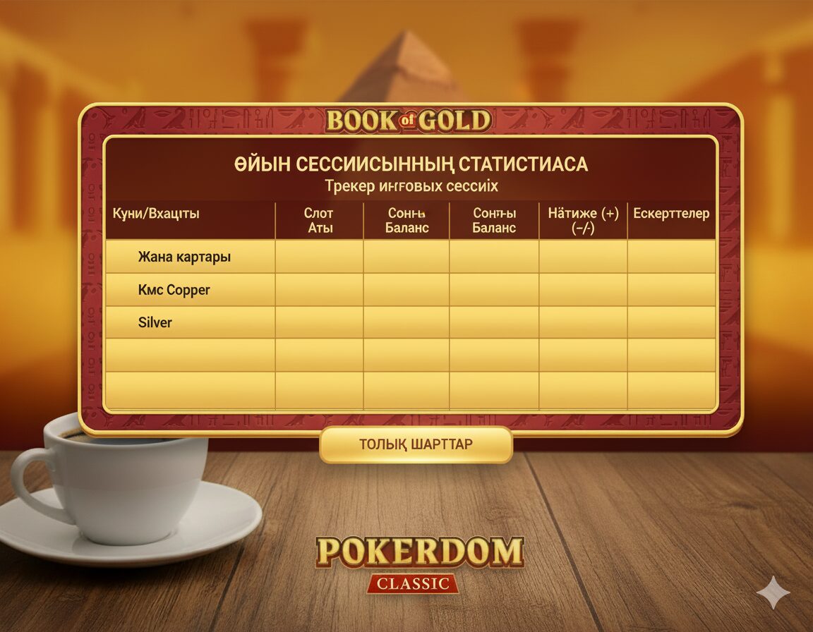 Шаблон таблицы для отслеживания игровых сессий и статистики