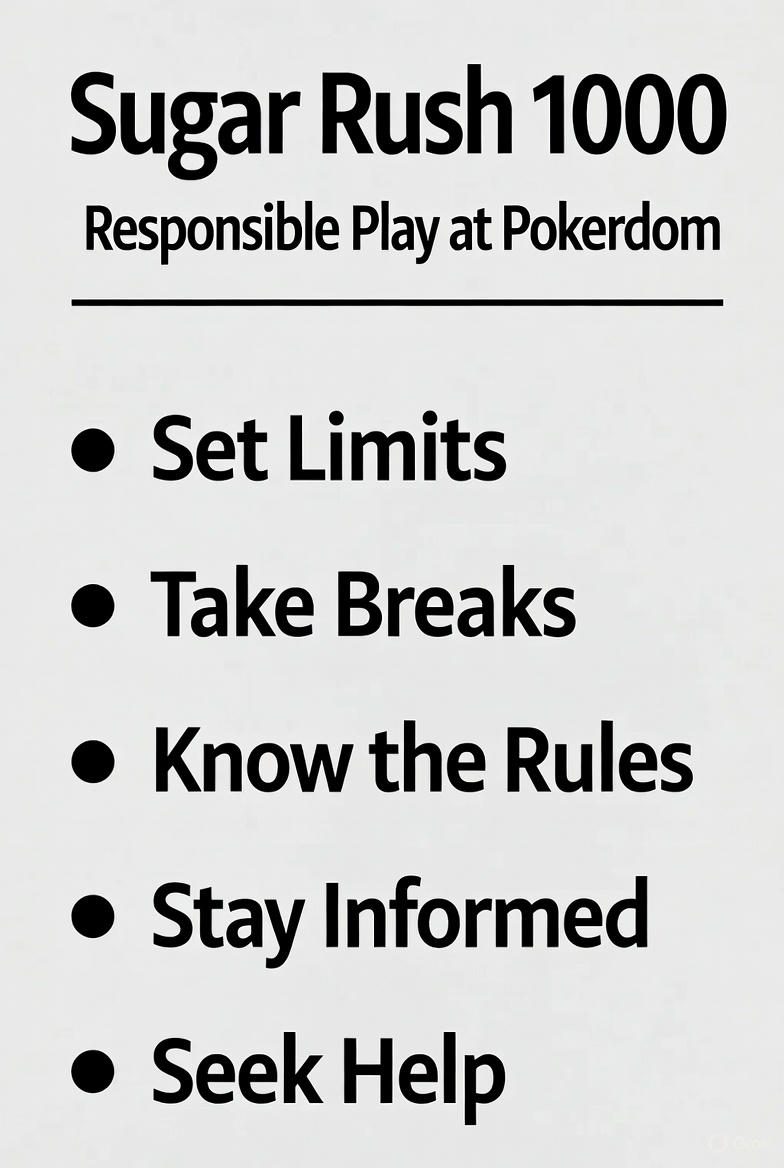 Играйте в Sugar Rush 1000 ответственно в Pokerdom
