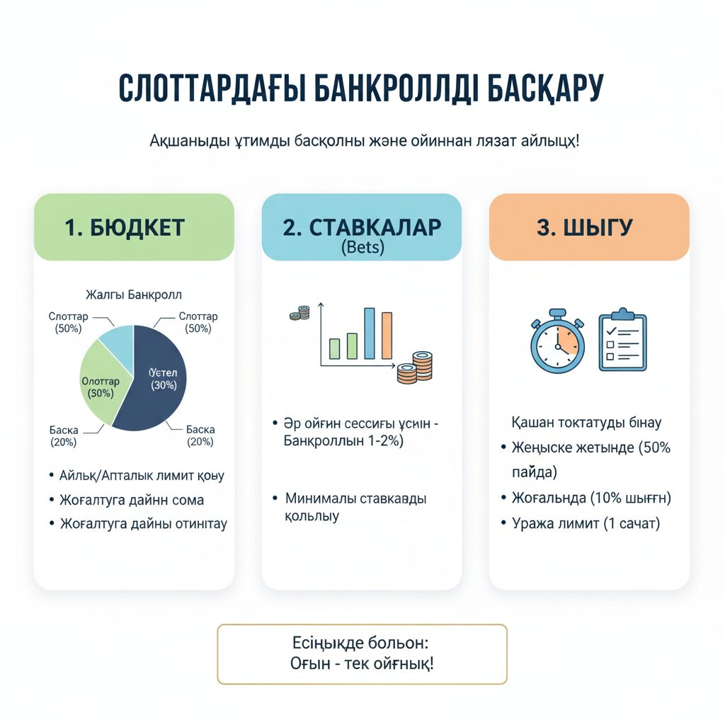 Infographics of bankroll management in slots