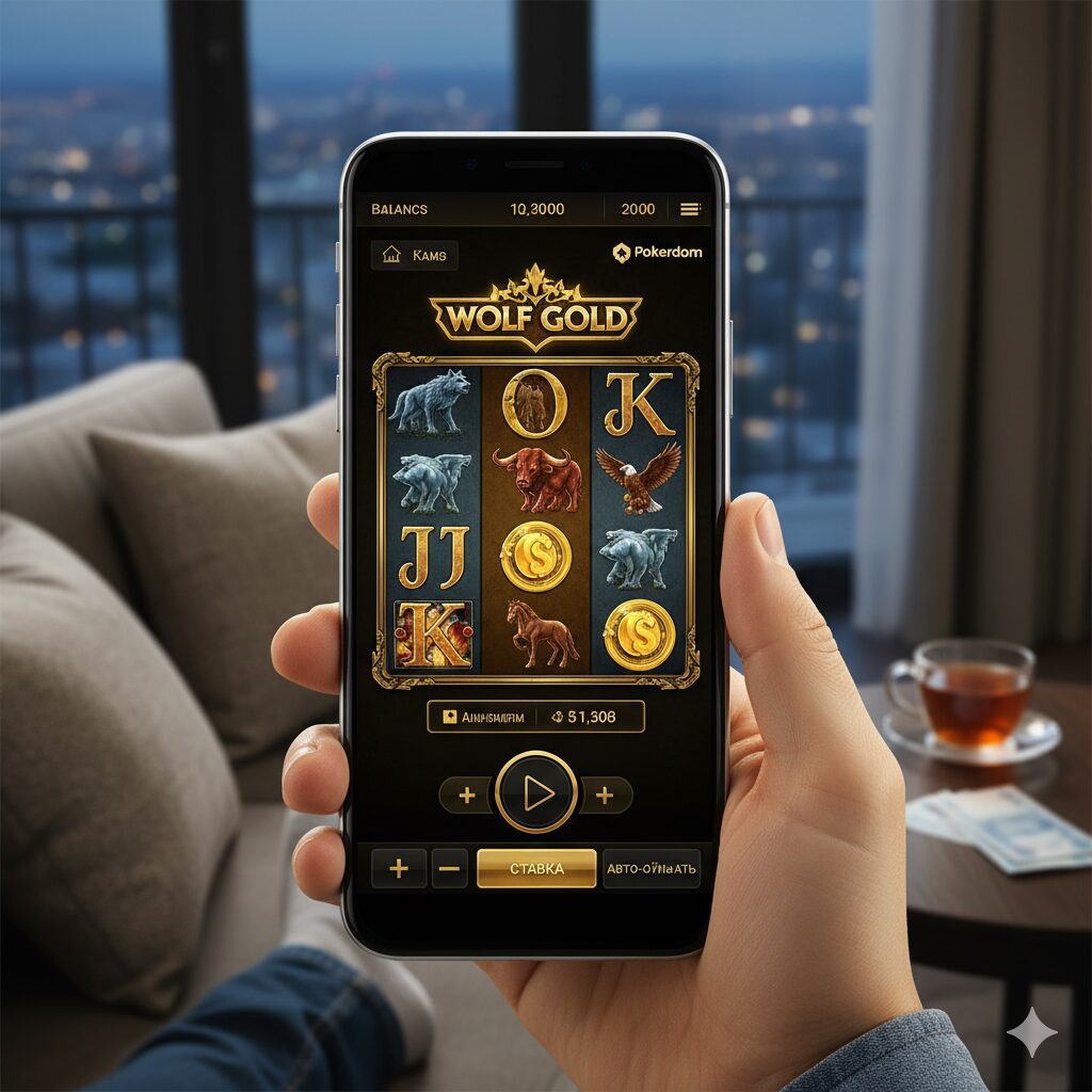 Мобильный интерфейс слота Wolf Gold