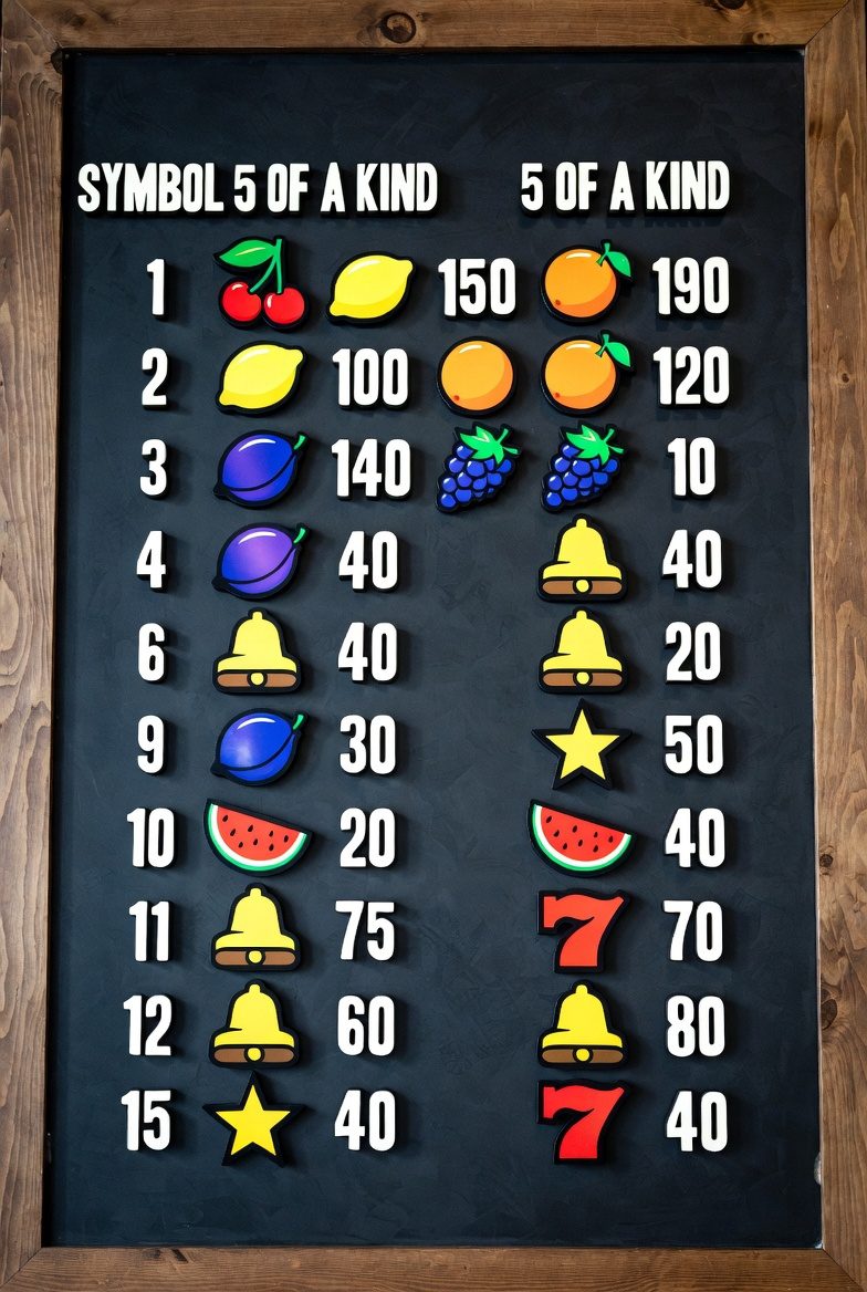 Fire in the Hole xBomb төлем кестесі және символдары