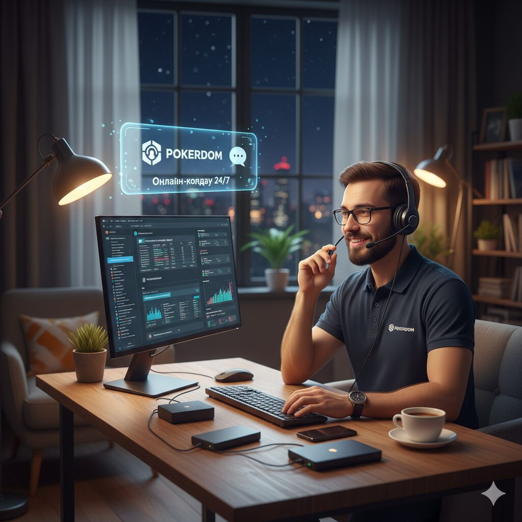 Круглосуточная поддержка игроков Pokerdom