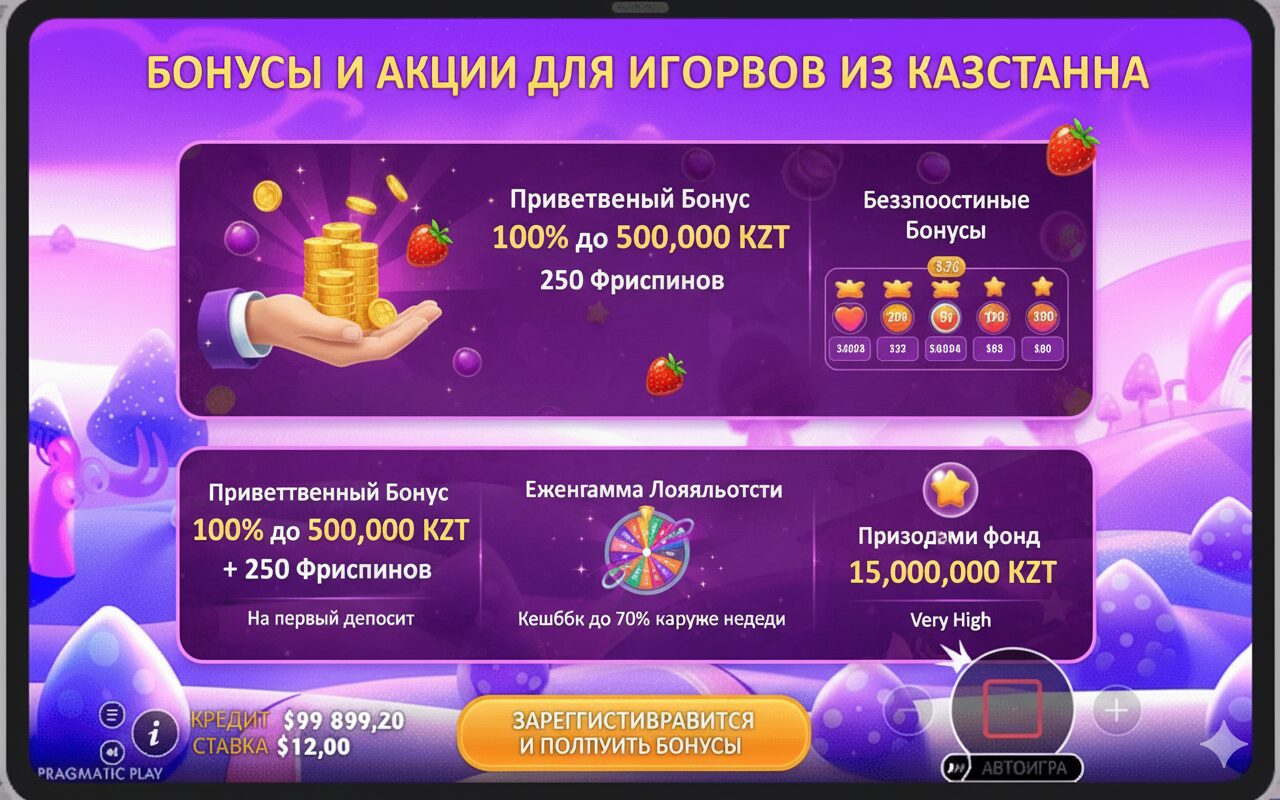 Бонусы и акции казино Pokerdom для игроков из Казахстана
