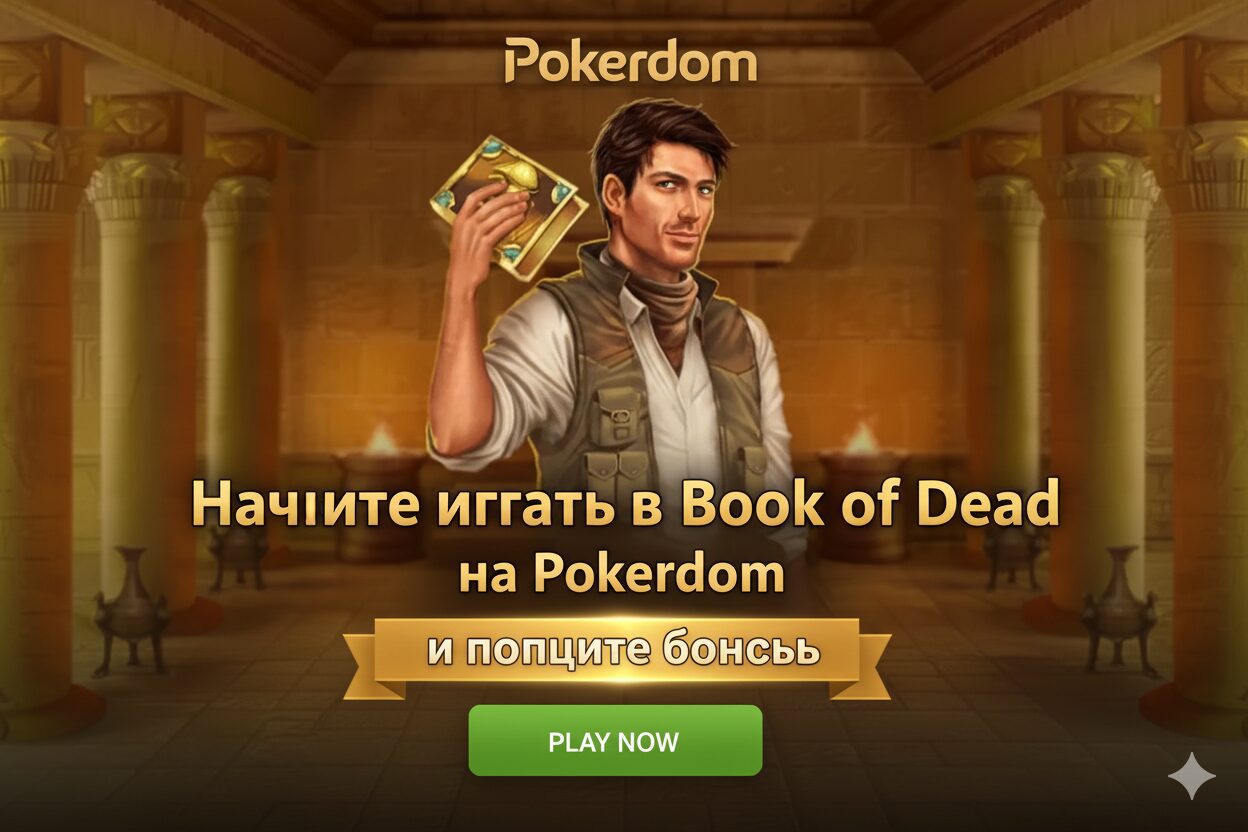 Book of Dead-ті Pokerdom-да ойнауды бастаңыз және бонустар алыңыз