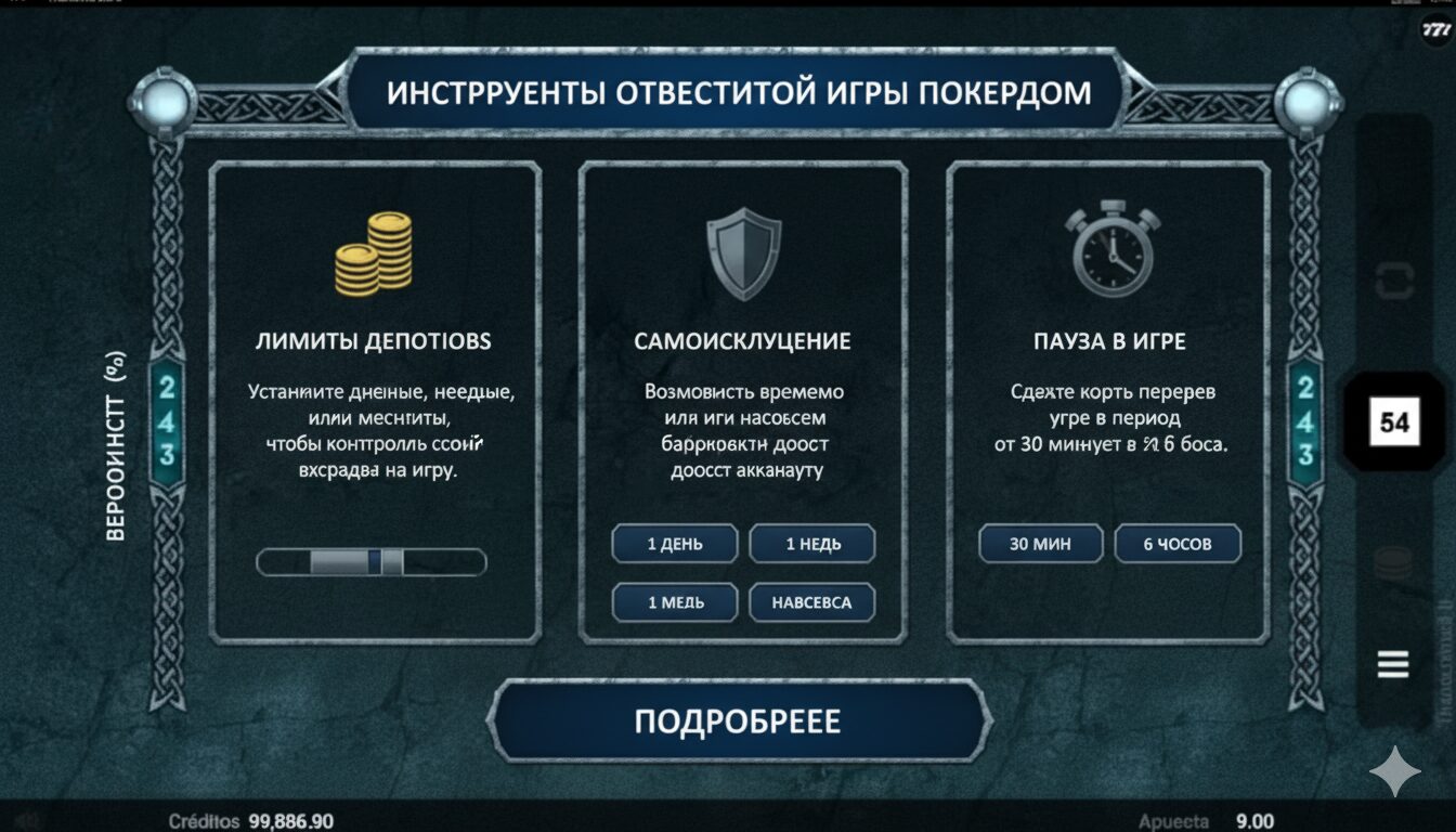 Инструменты ответственной игры в Покердом