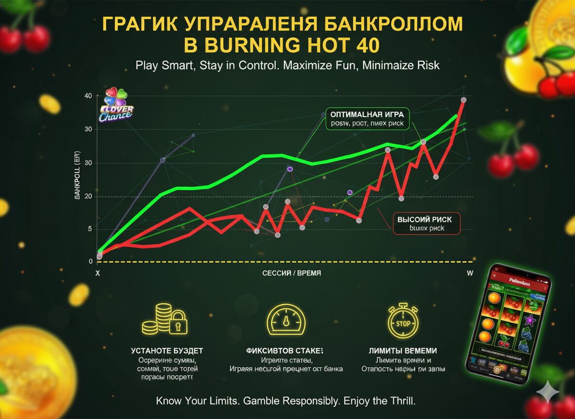 График управления банкроллом в Burning Hot 40