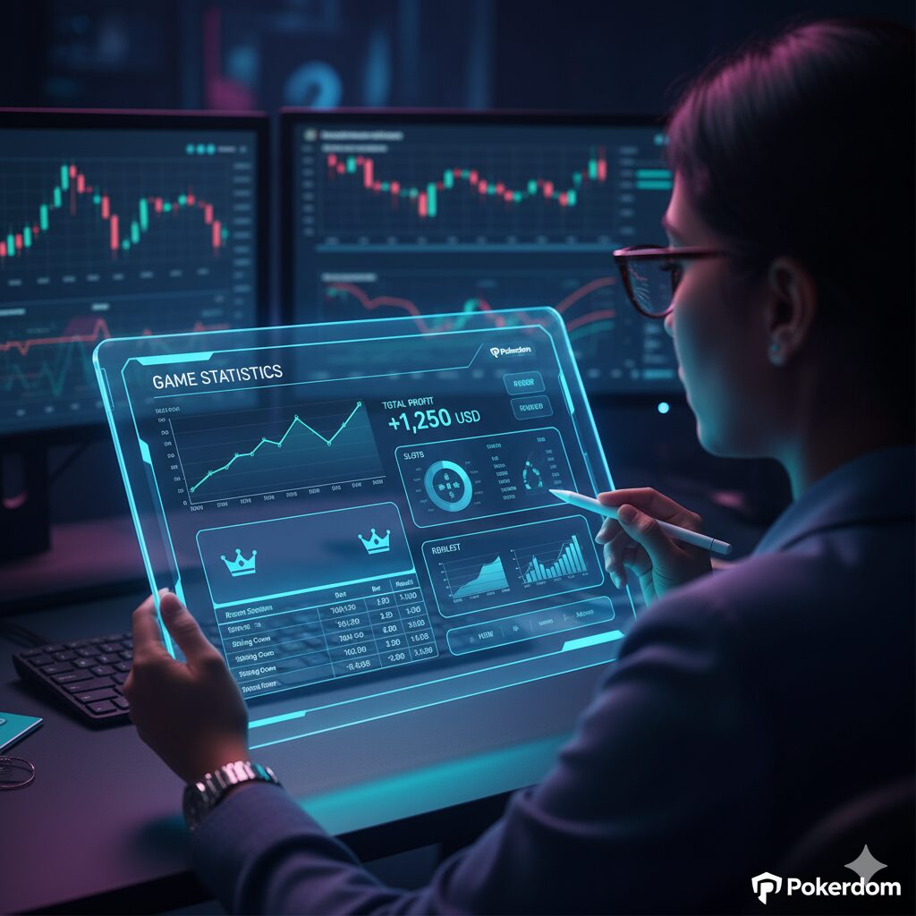 Интерфейс статистики игр в Pokerdom