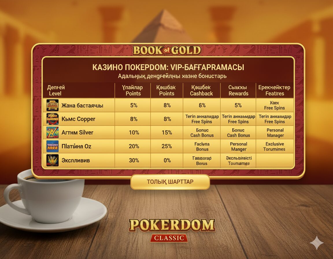 Уровни VIP-программы лояльности в казино Покердом