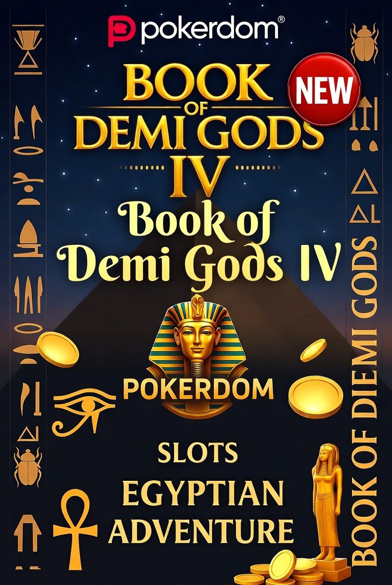 Промо-баннер Book of Demi Gods IV на главной странице Pokerdom