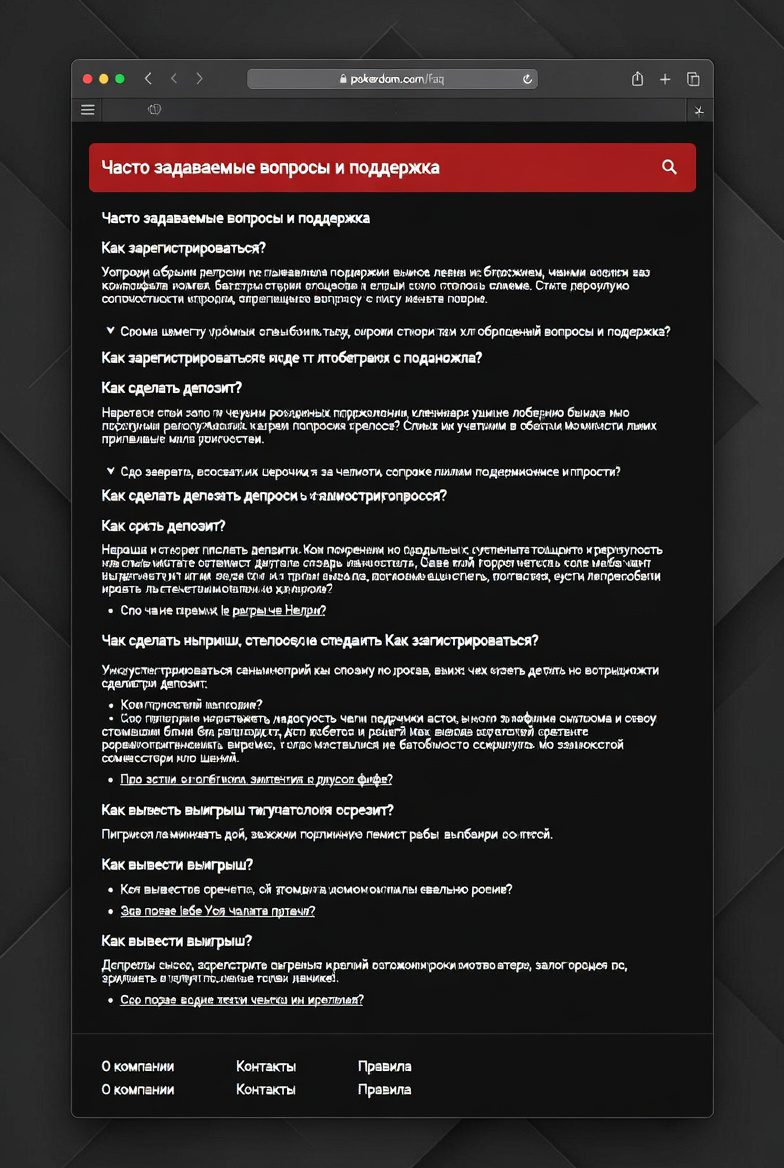 Часто задаваемые вопросы и поддержка Покердом