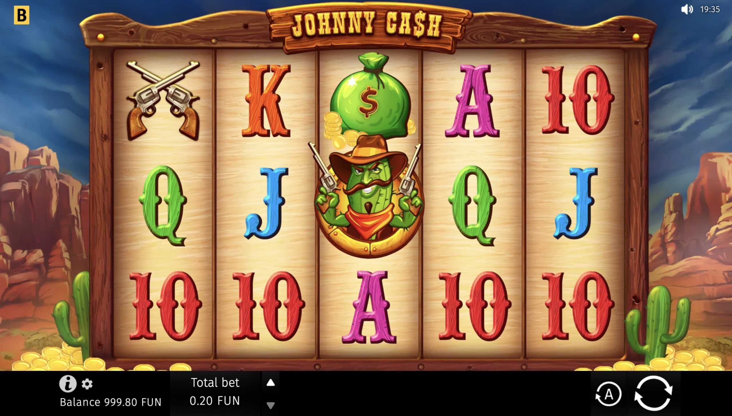 Интерфейс игры Johnny Cash на платформе Pokerdom