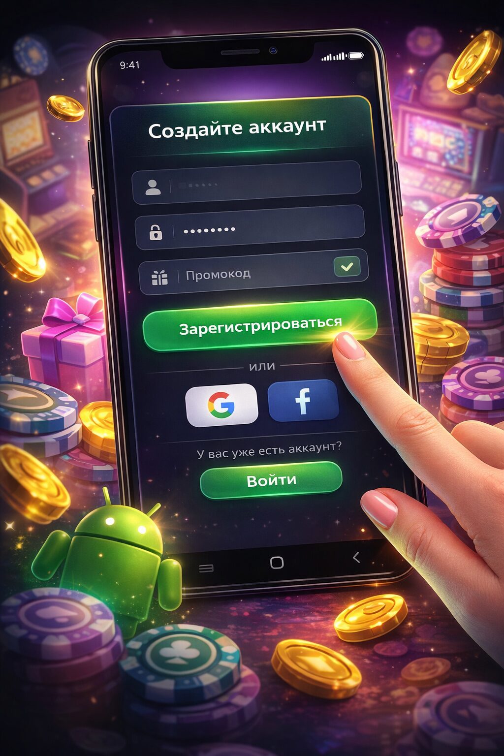 Android ilovasida ro'yxatdan o'tish formasi va hisob yaratish jarayoni