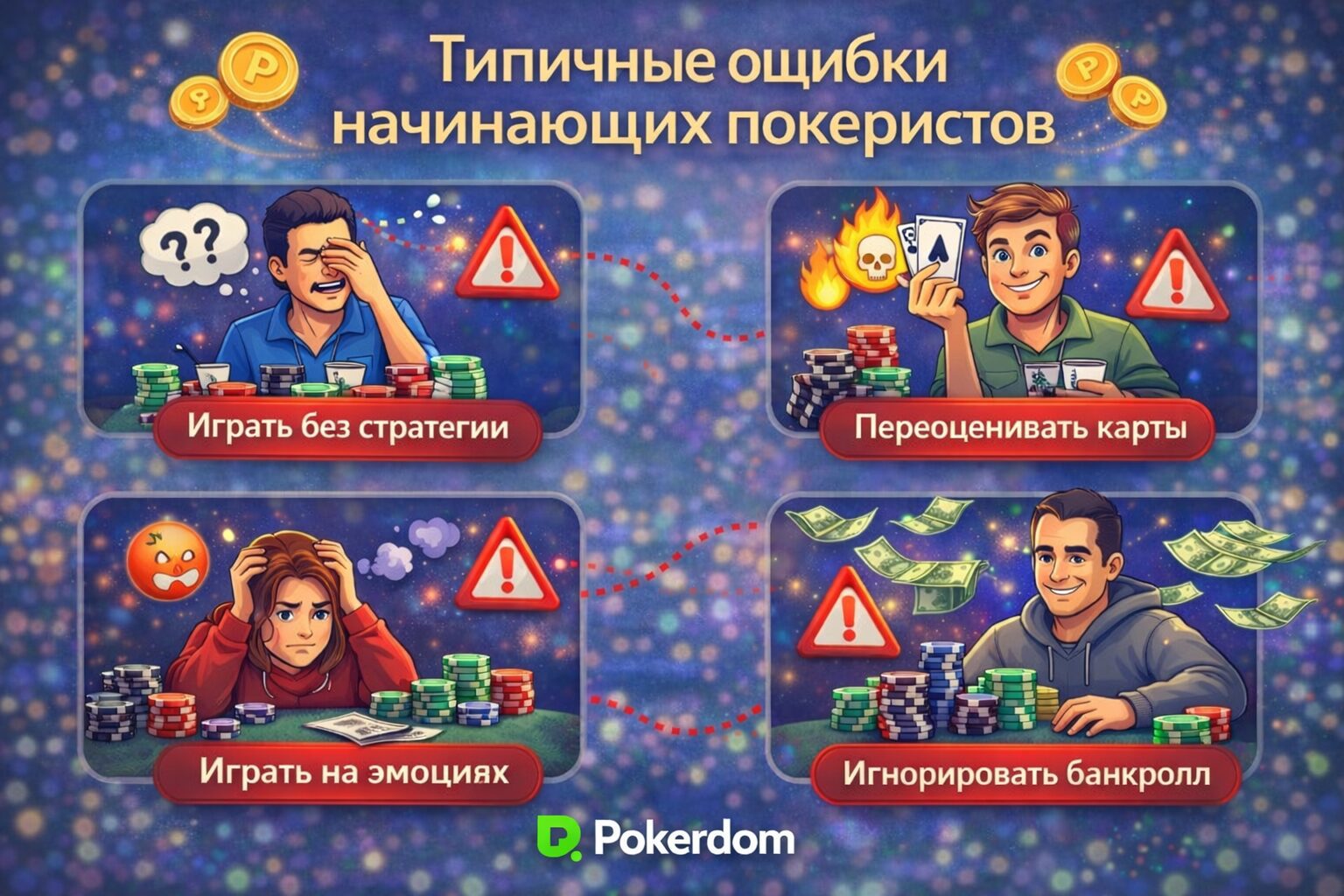Типичные ошибки начинающих покеристов