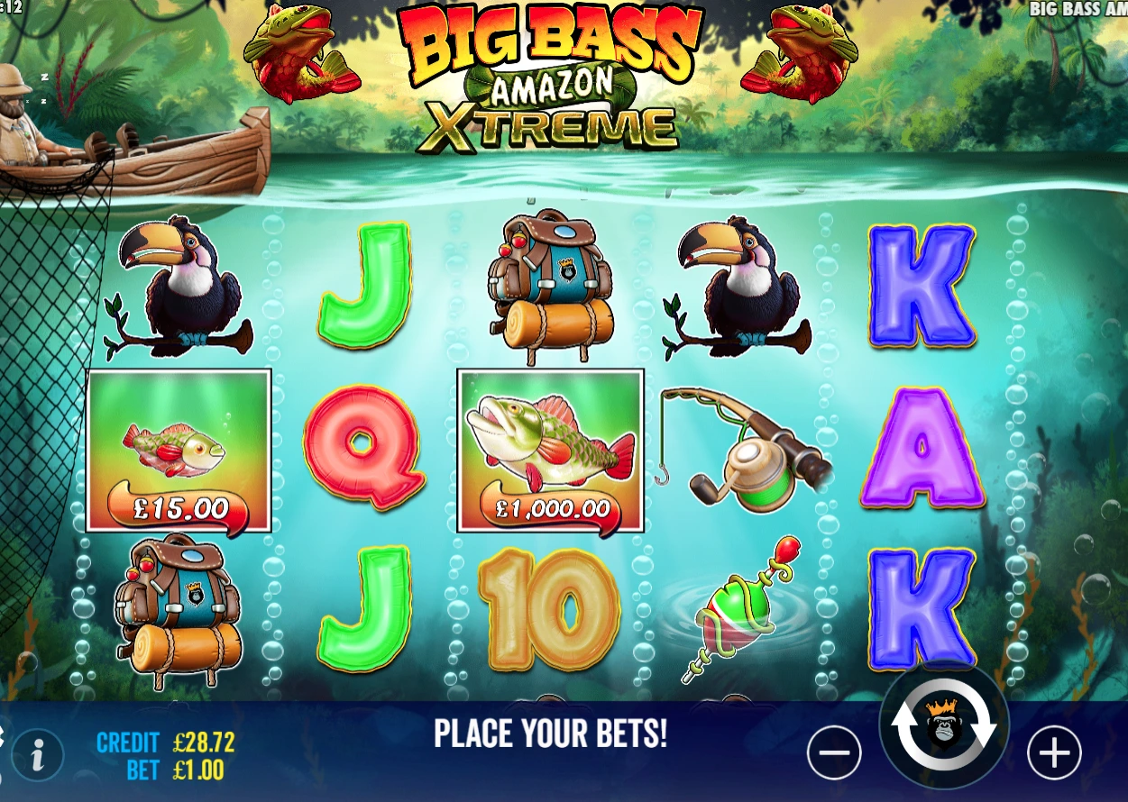 Big Bass Amazon Xtreme gameplay in Pokerdom casino