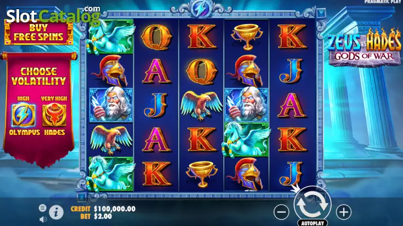 Таблица выплат символов Zeus vs Hades Gods of War